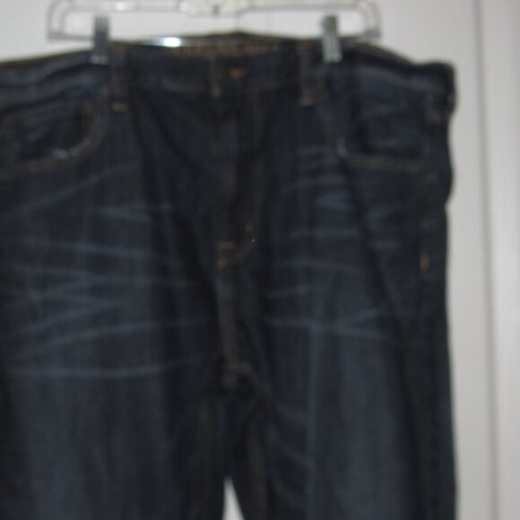 AMERICAN EAGLE Men’s Relaxed Straight Dark Wash Jeans Size 40 x 30 - Picture 2 of 8